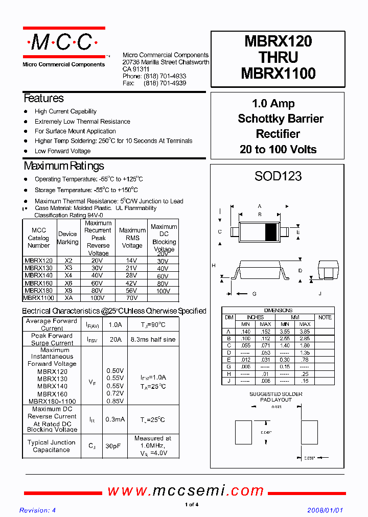 MBRX1100-TP_7192936.PDF Datasheet