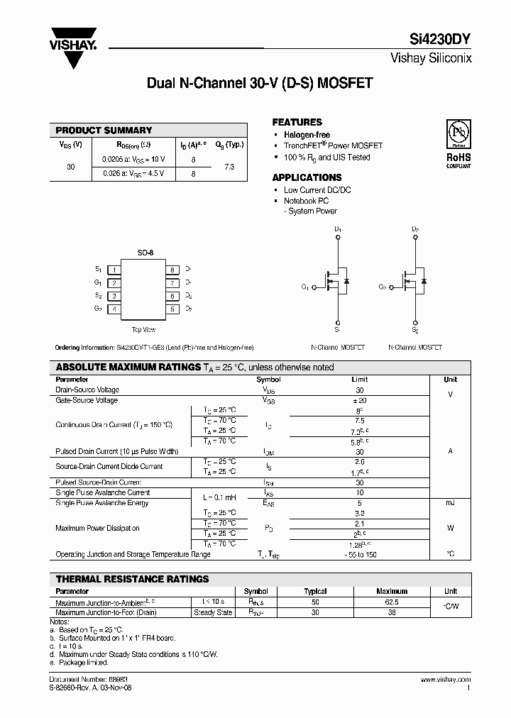 SI4230DY_7193787.PDF Datasheet