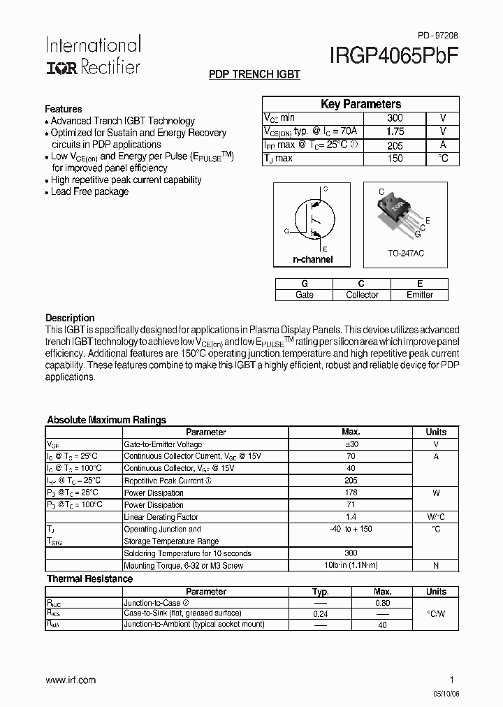 IRGP4065PBF_7193860.PDF Datasheet