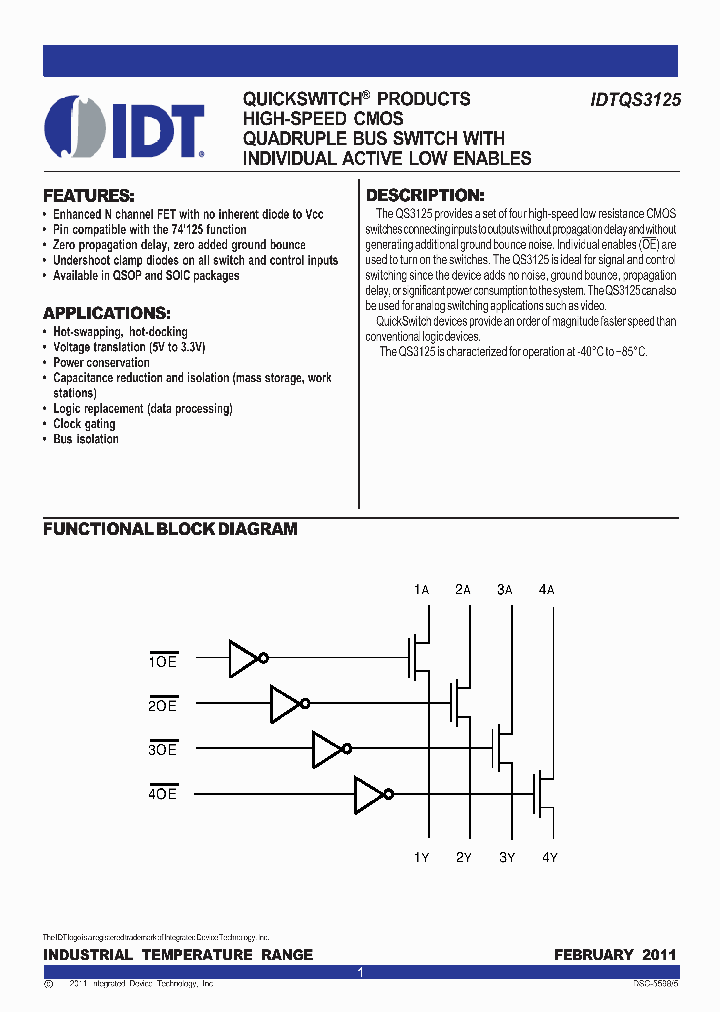 IDTQS3125QG8_7195279.PDF Datasheet