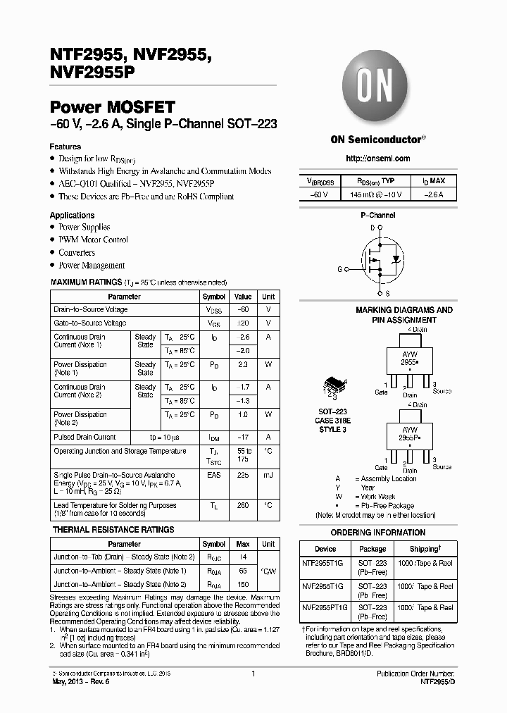 NTF2955T1G_7198210.PDF Datasheet