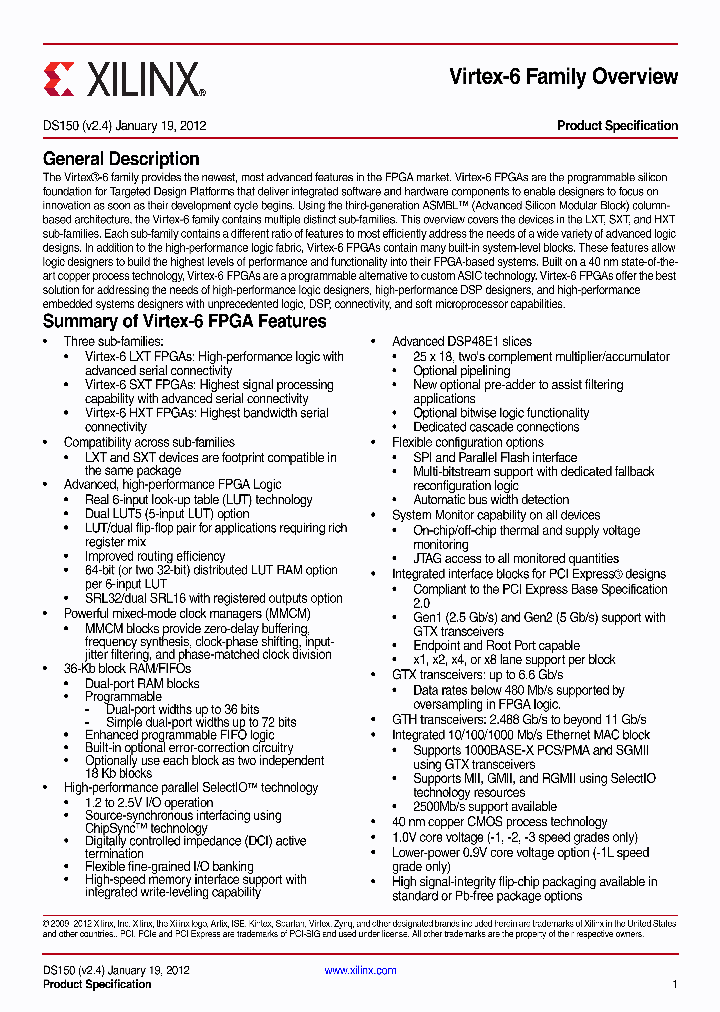 XC6VLX195T_7199173.PDF Datasheet