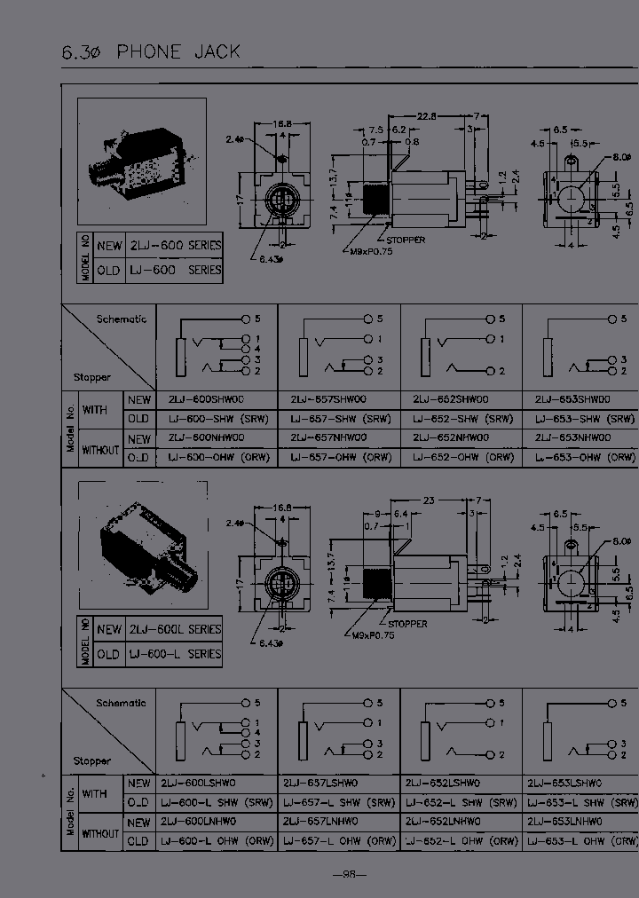 LJ-600-LSHWSRW_7199534.PDF Datasheet