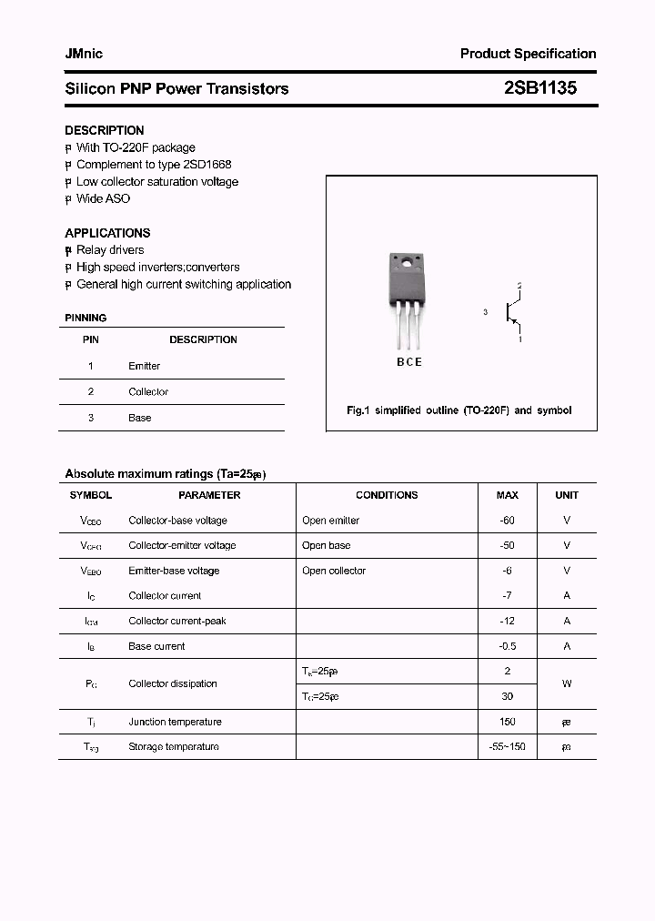2SB1135_7199650.PDF Datasheet