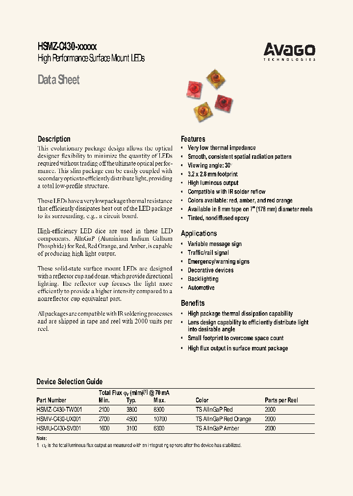 HSMV-C430-UX001_7200129.PDF Datasheet