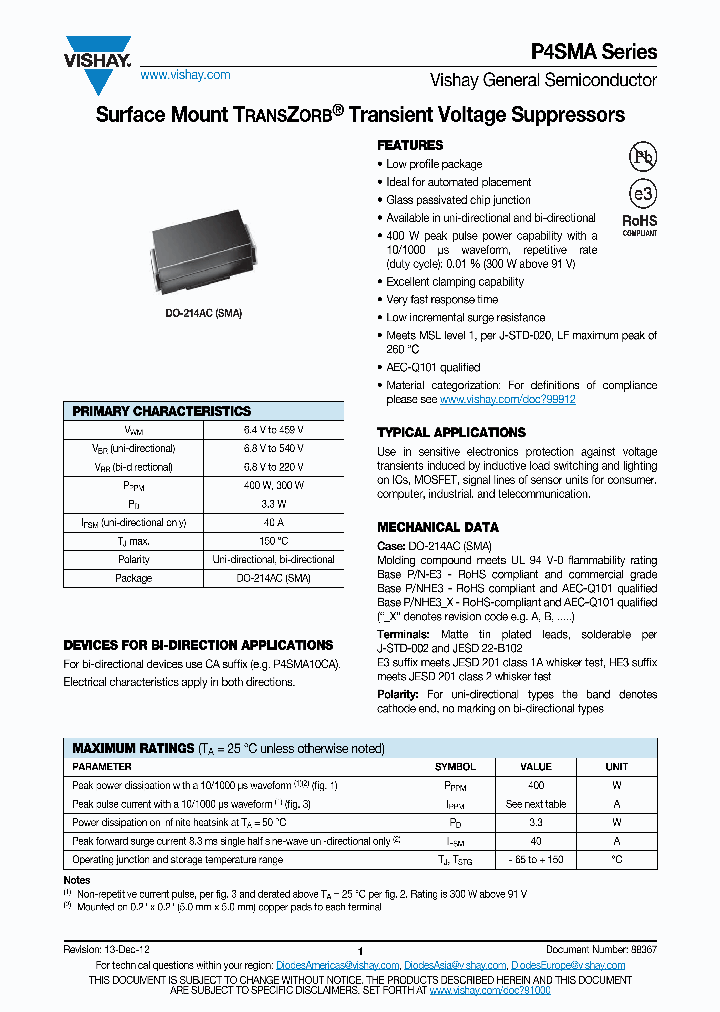 P4SMA300AHE3-61_7204736.PDF Datasheet