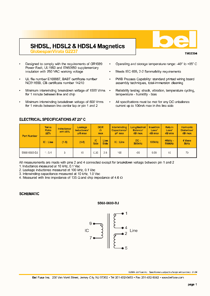 BELFUSEINC-S560-6600-DJ_7205739.PDF Datasheet