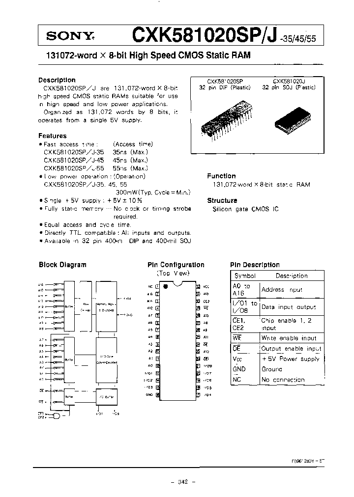CXK581020SP-45_7205337.PDF Datasheet