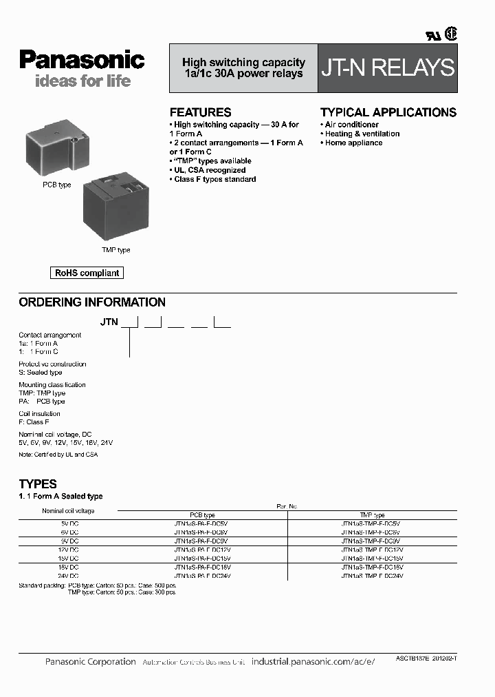 JTN1AS-PA-F-DC12V_7207243.PDF Datasheet