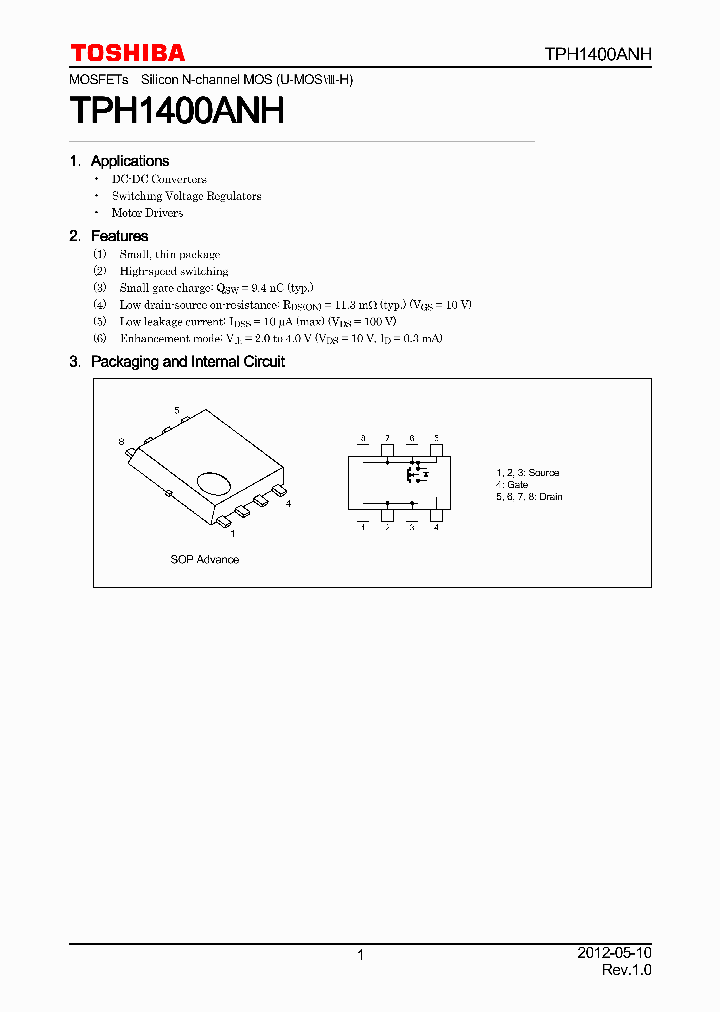 TPH1400ANH_7210680.PDF Datasheet
