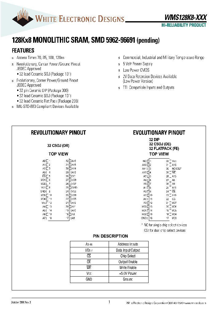WMS128K8-85_7213558.PDF Datasheet
