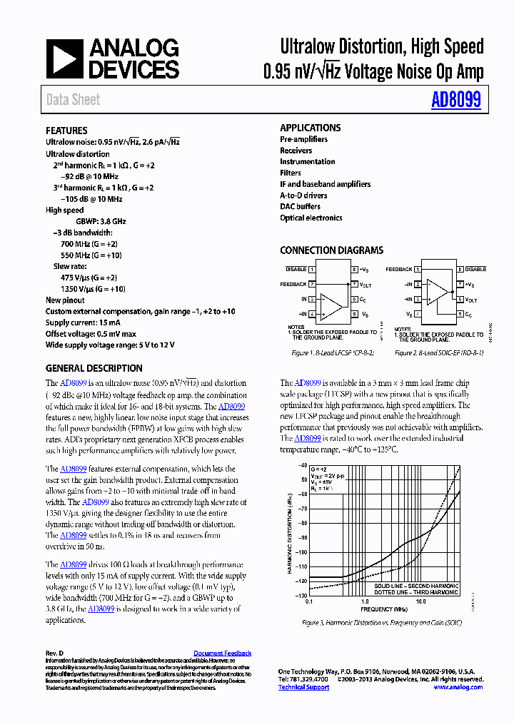 AD8099ACPN-EBZ_7213601.PDF Datasheet