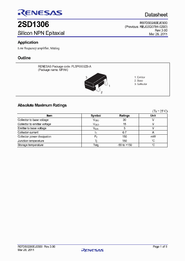 2SD1306NETL-H_7214750.PDF Datasheet