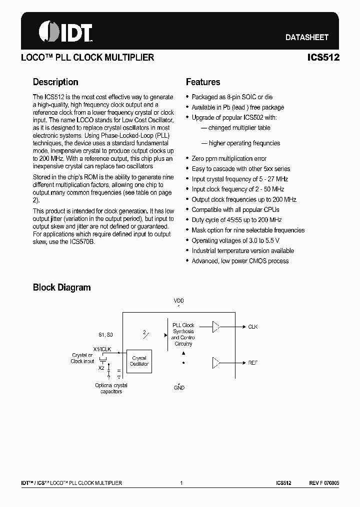 ICS512MI_7215175.PDF Datasheet