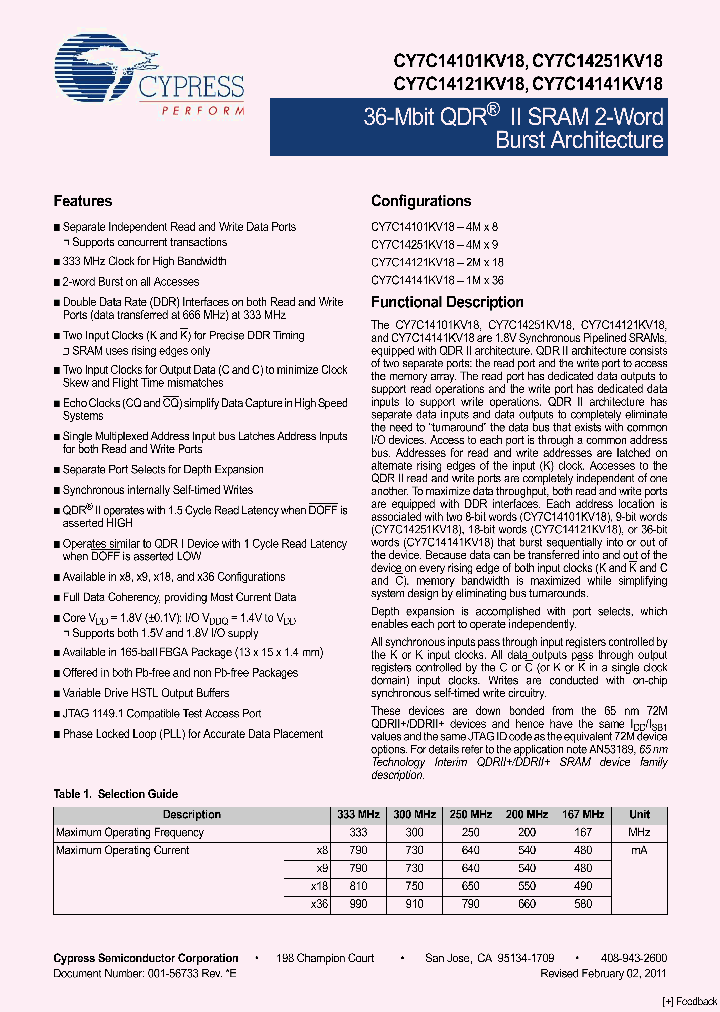 CY7C14141KV18_7216739.PDF Datasheet