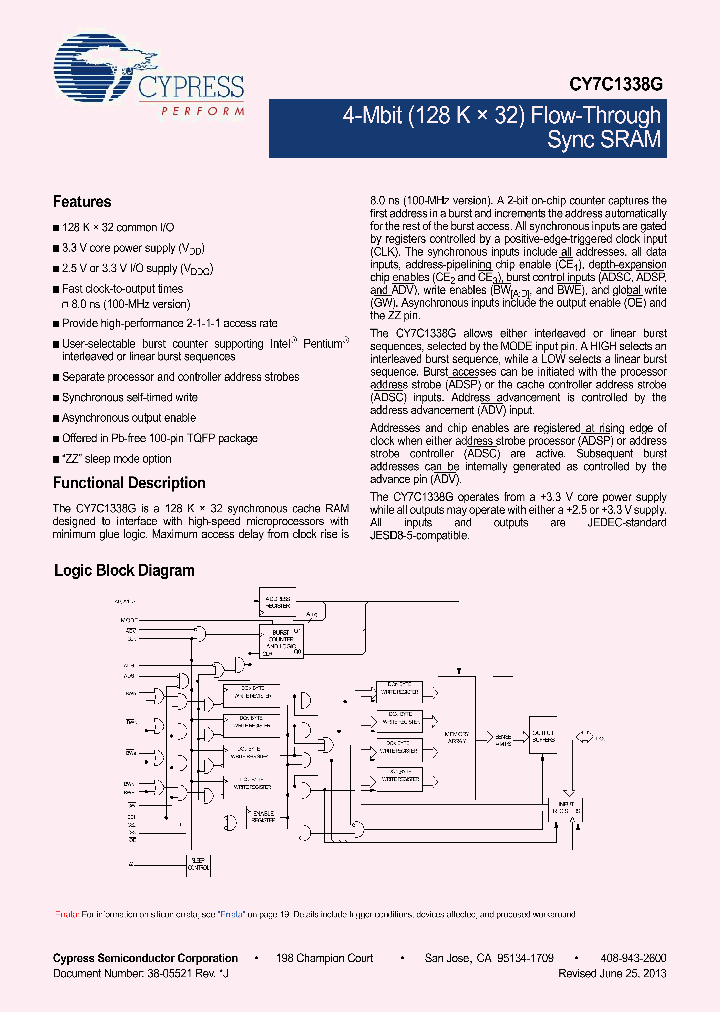 CY7C1338G-100AXC_7218599.PDF Datasheet