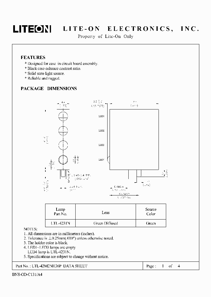 LTL-42M2NH36P_7219162.PDF Datasheet