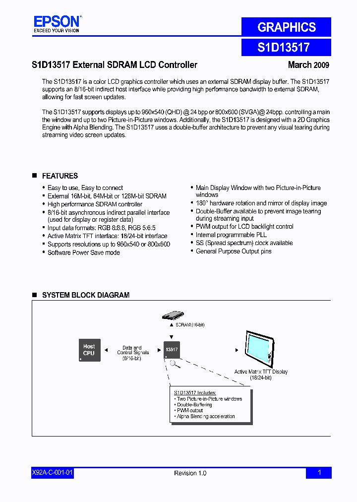 S1D13517F00A100_7219125.PDF Datasheet