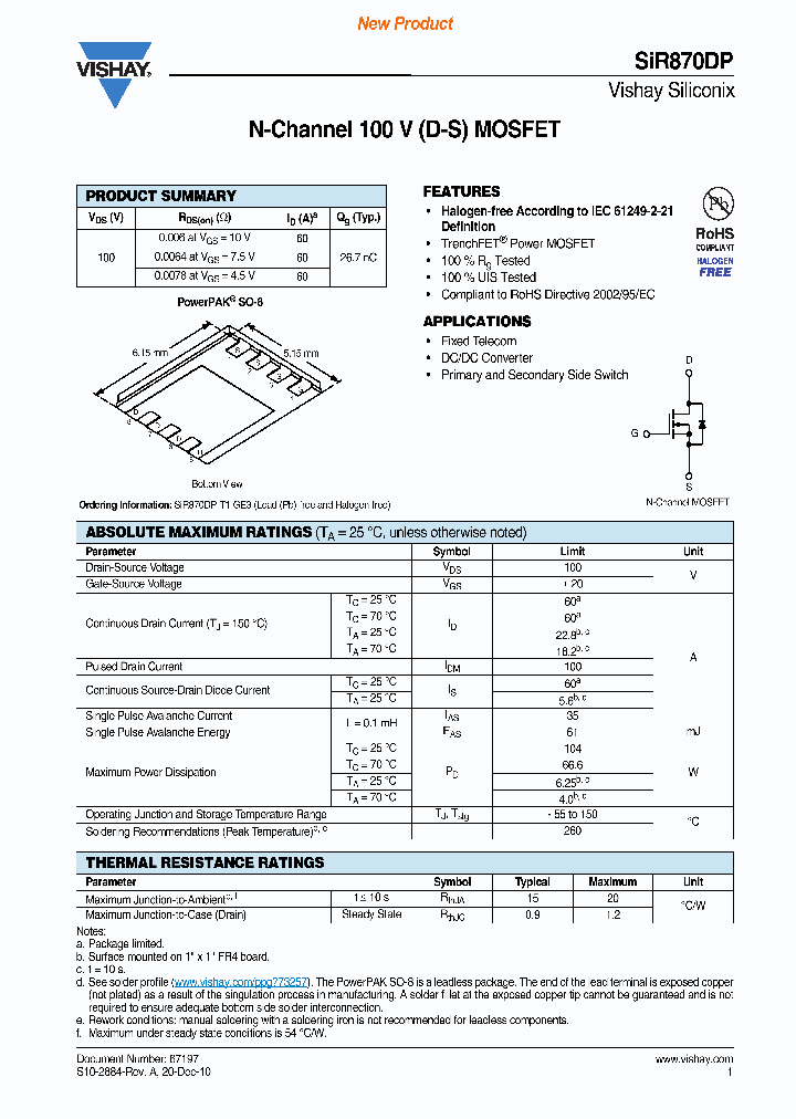 VISHAYSILICONIX-SIR870DP-T1-GE3_7219953.PDF Datasheet