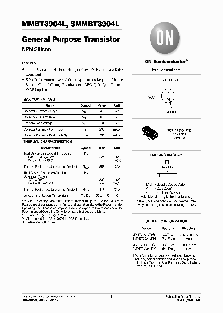 SMMBT3904LT1G_7220859.PDF Datasheet