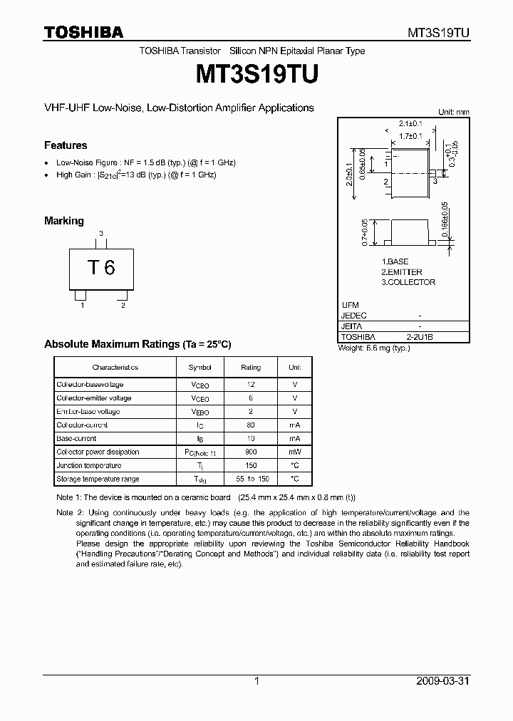 MT3S19TU_7221886.PDF Datasheet