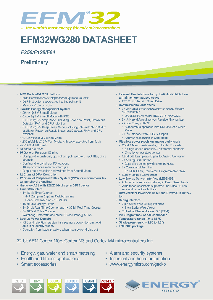 EFM32WG280_7221843.PDF Datasheet