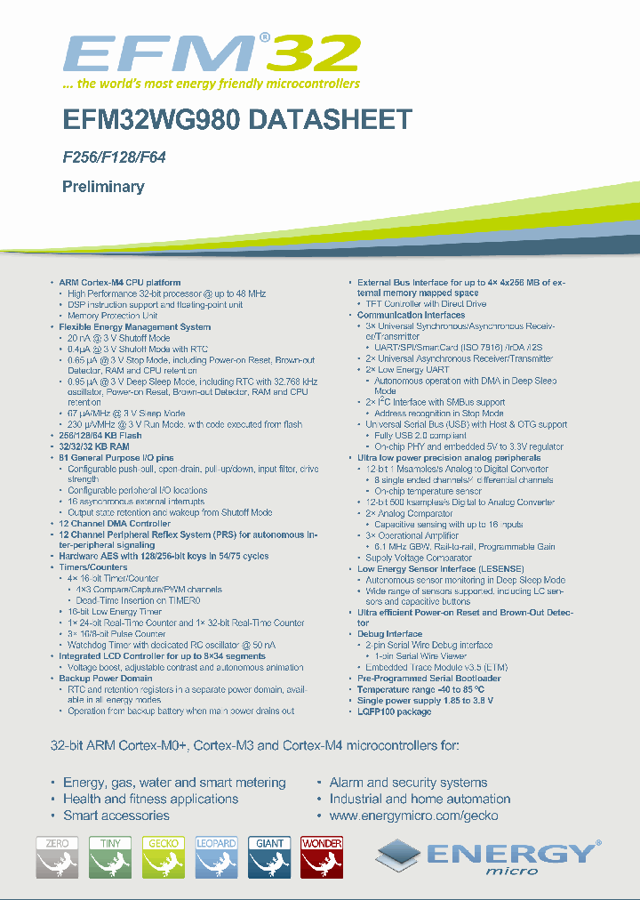 EFM32WG980_7221845.PDF Datasheet