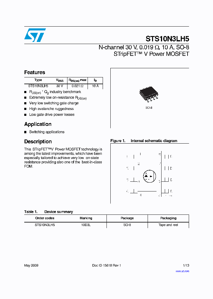 STS10N3LH5_7223402.PDF Datasheet