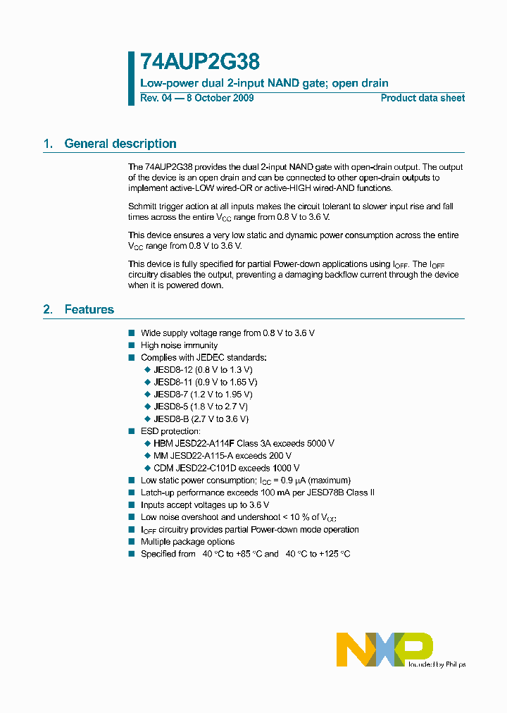 74AUP2G38_7226290.PDF Datasheet