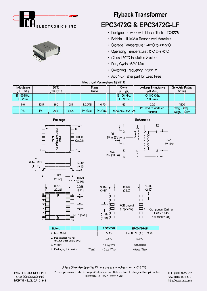 EPC3472G_7227755.PDF Datasheet