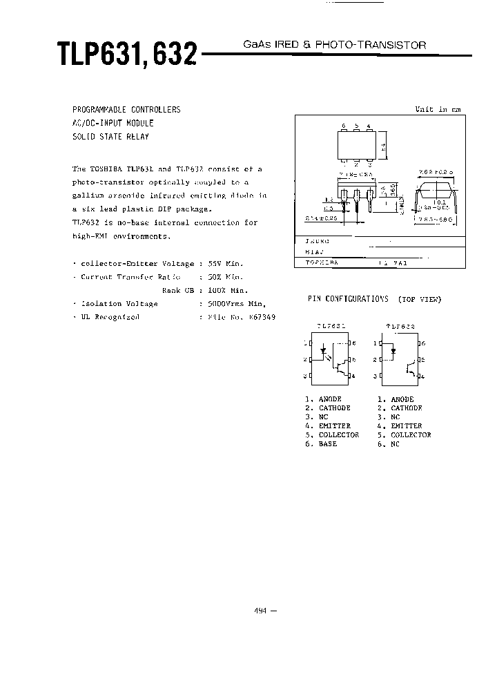 TLP632LF5_7227737.PDF Datasheet