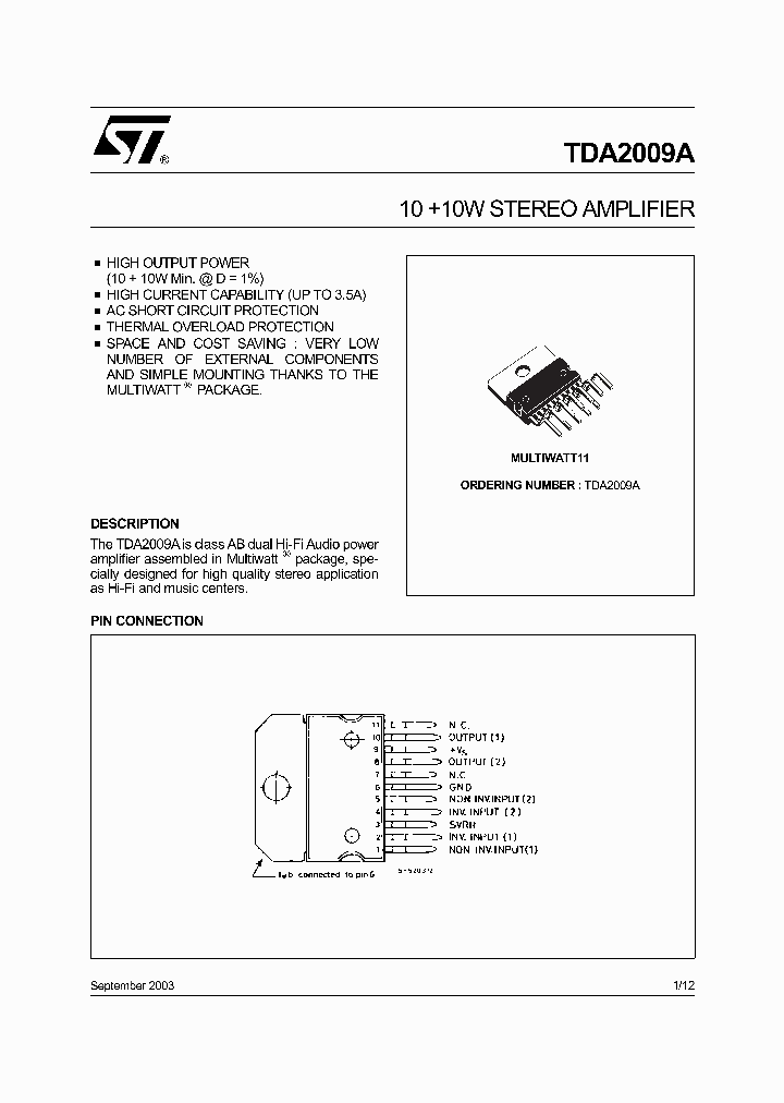 TDA-2009A_7228410.PDF Datasheet