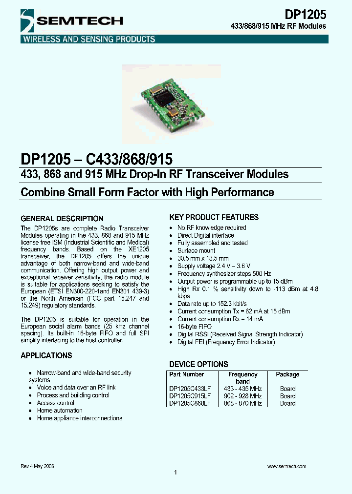 DP1205C433LF_7229009.PDF Datasheet