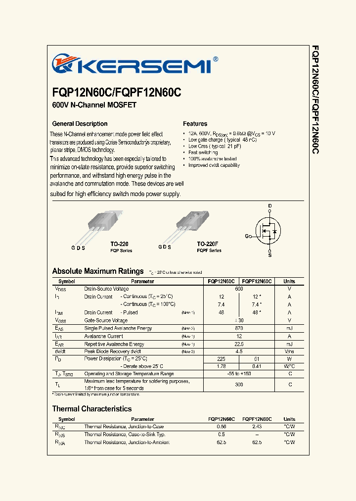 FQPF12N60C_7229624.PDF Datasheet