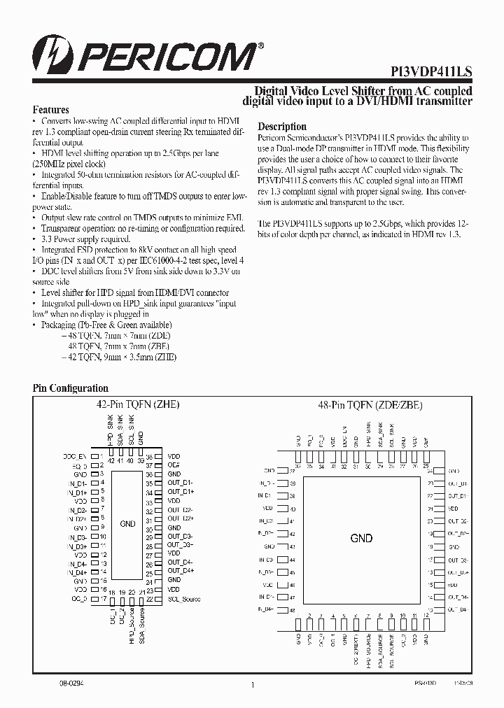PI3VDP411LSZHE_7229665.PDF Datasheet