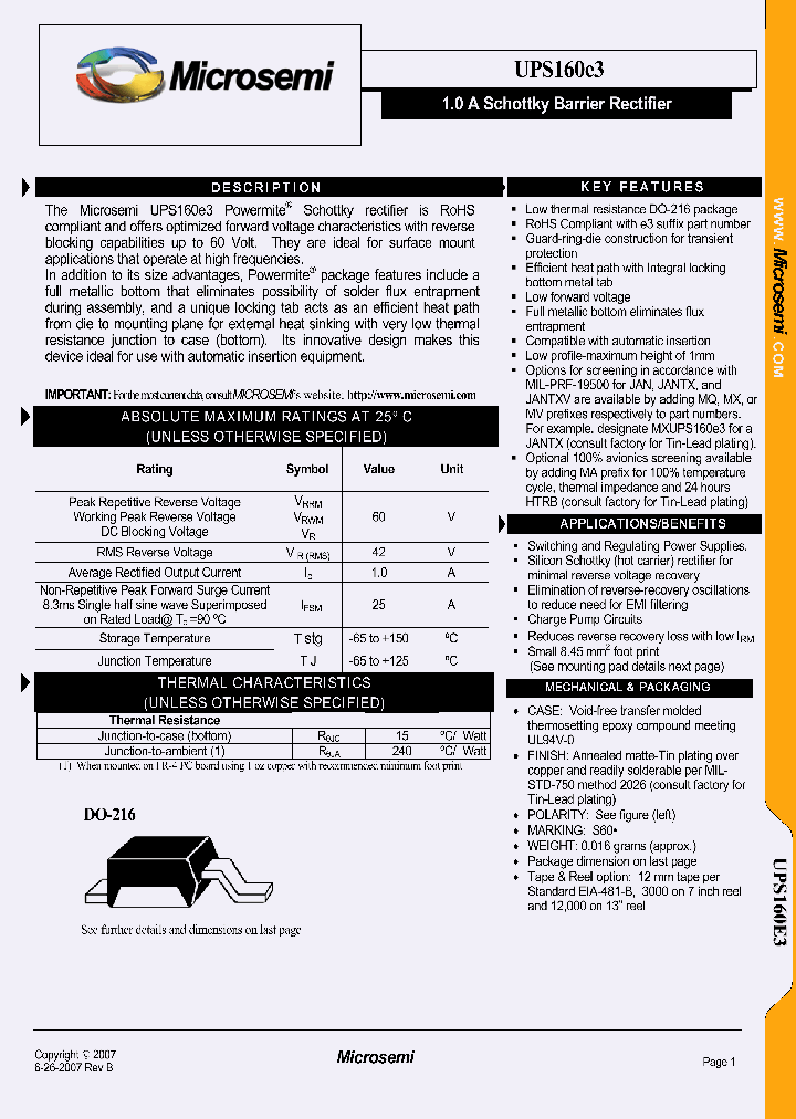 MAUPS160E3_7231725.PDF Datasheet