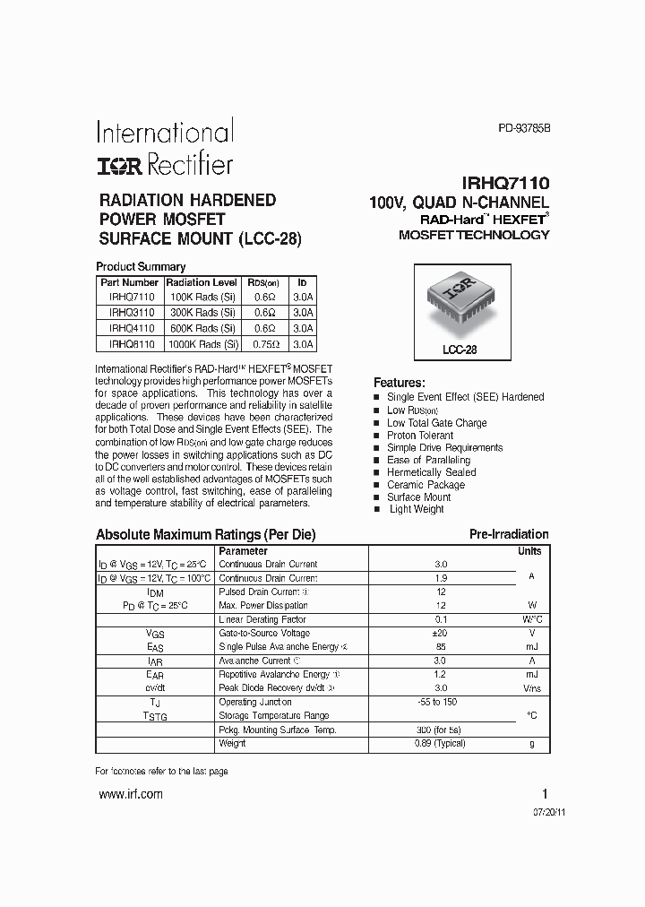 IRHQ8110_7232864.PDF Datasheet