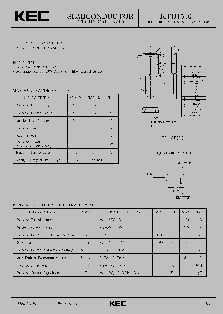 KTD1510_7233174.PDF Datasheet