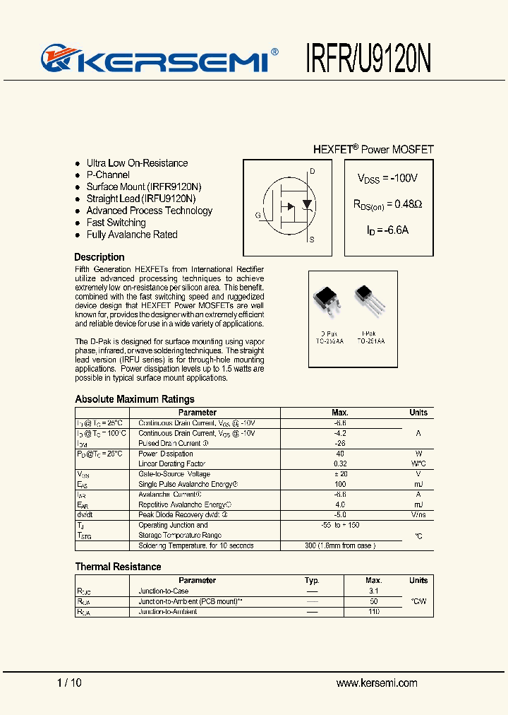IRFU9120N_7233810.PDF Datasheet