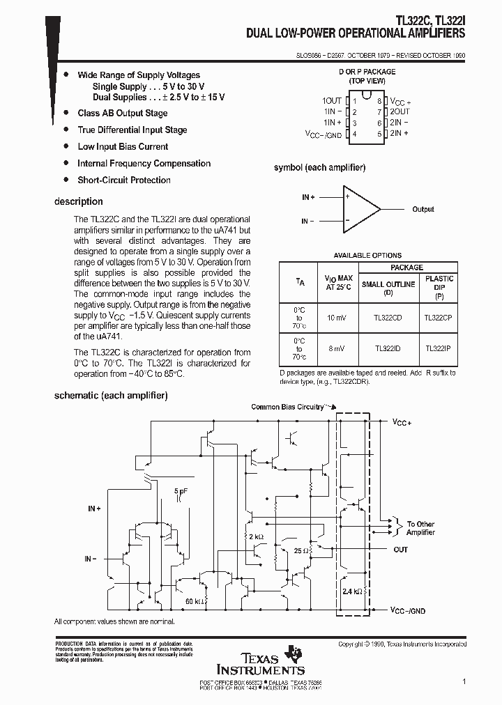 TEXASINSTRUMENTSINC-TL322CD_7234168.PDF Datasheet