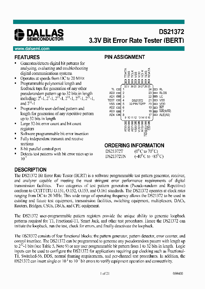 DS21372TN_7234460.PDF Datasheet