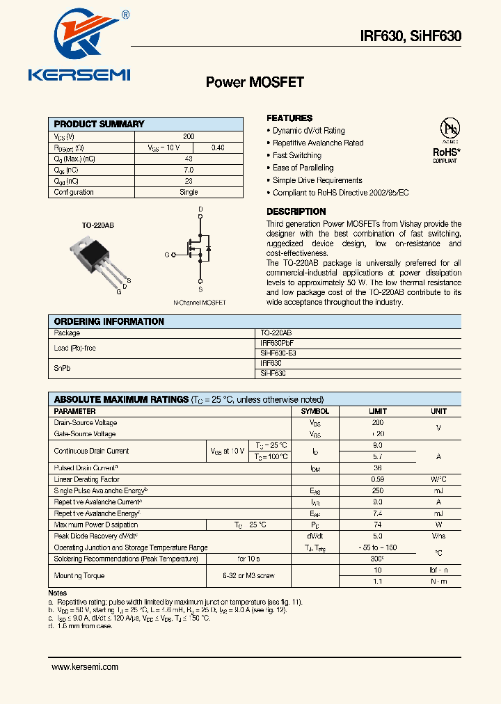 SIHF630-E3_7235218.PDF Datasheet