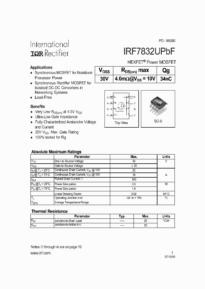 IRF7832UPBF_7235181.PDF Datasheet