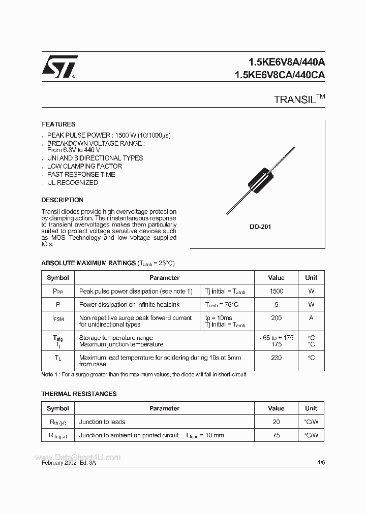 15KE18A_7235384.PDF Datasheet