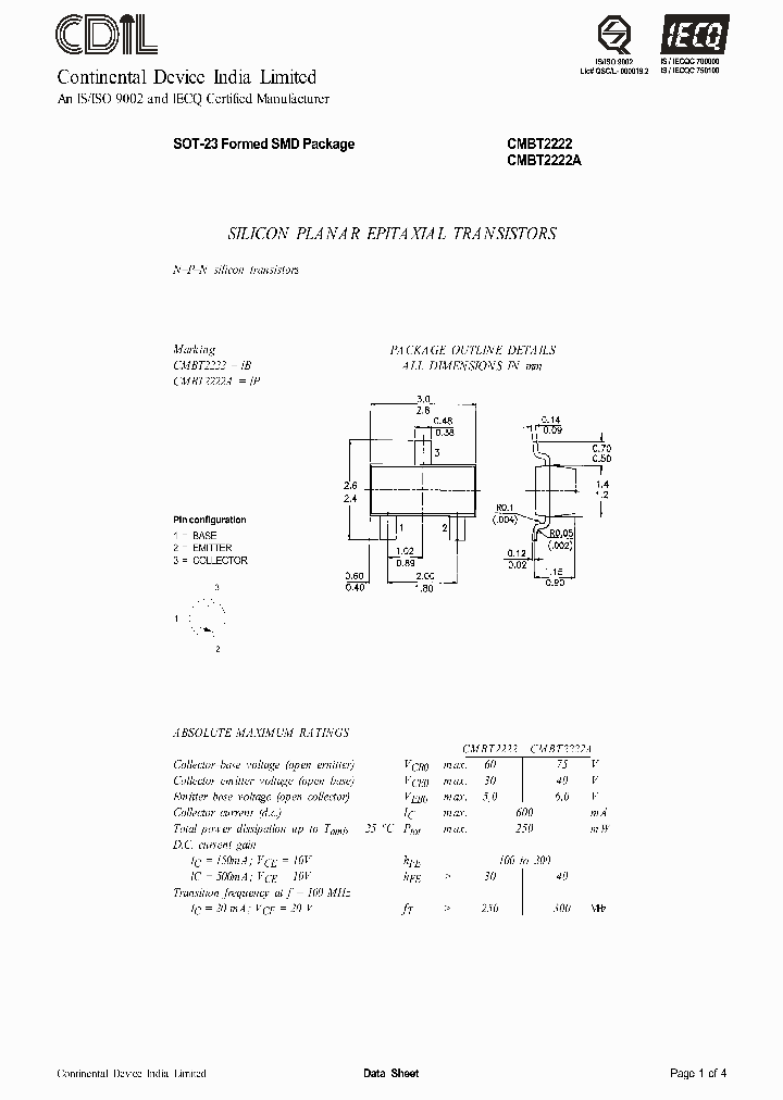 CMBT2222_7235702.PDF Datasheet