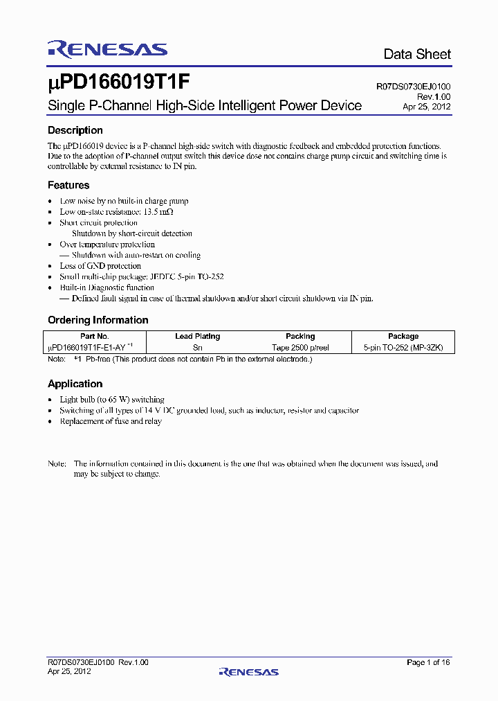 UPD166019T1F_7235765.PDF Datasheet