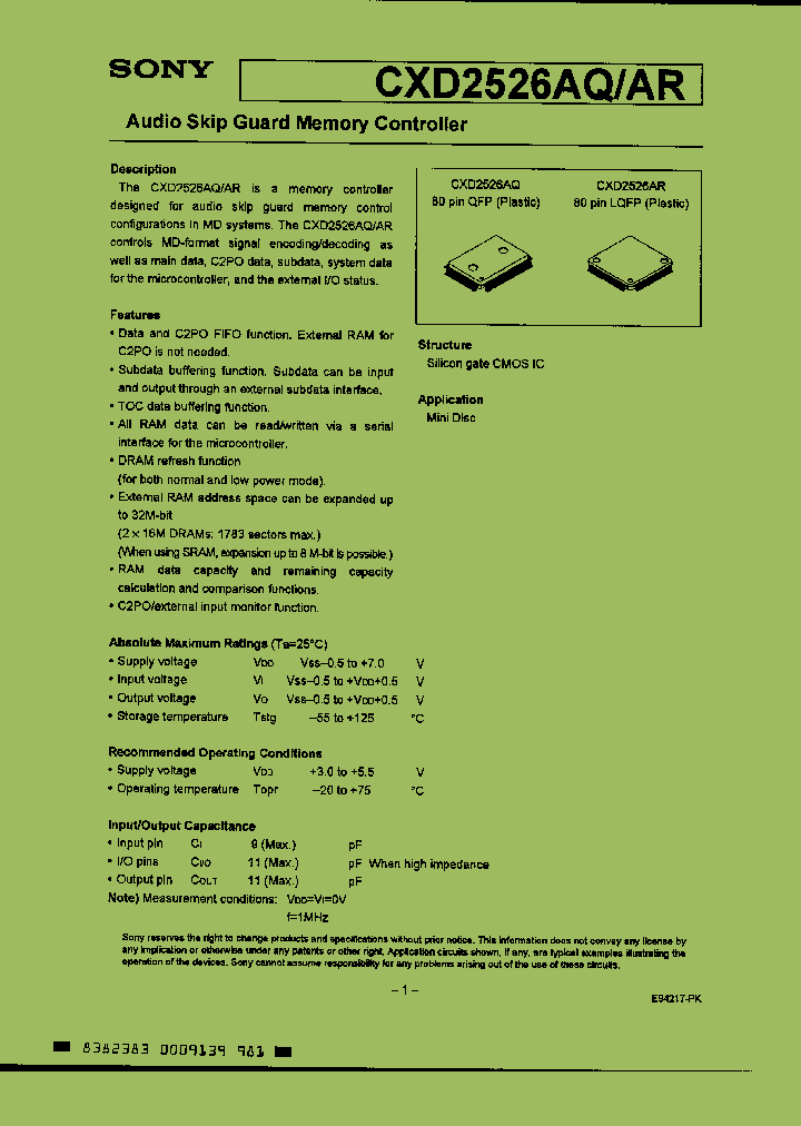 CXD2526AQ_7235777.PDF Datasheet