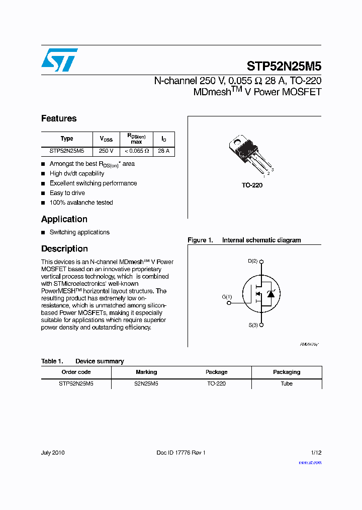 STP52N25M5_7235842.PDF Datasheet