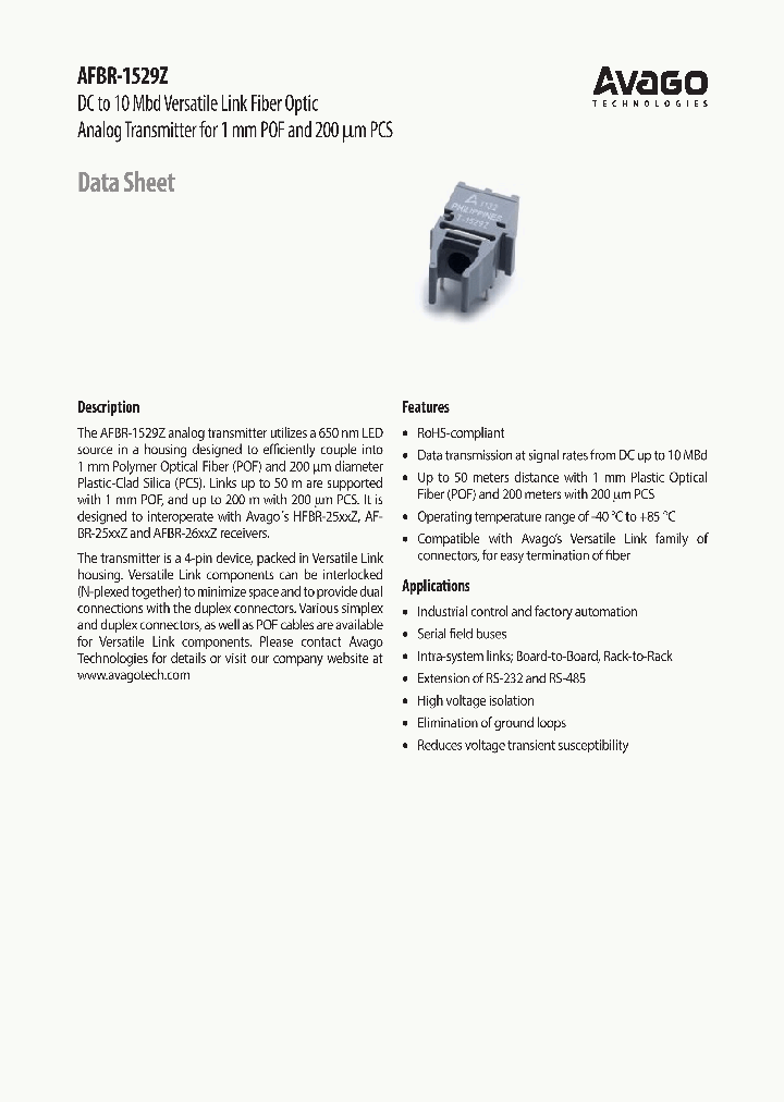 AFBR-1529Z_7236075.PDF Datasheet