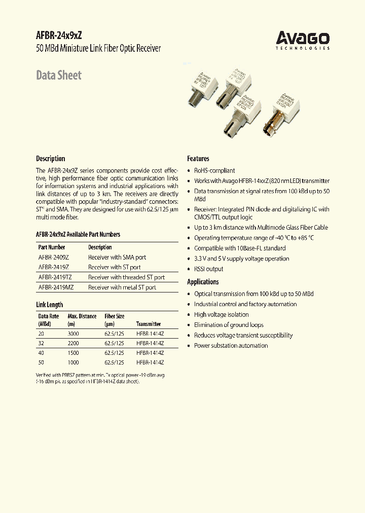 AFBR-2409Z_7236087.PDF Datasheet